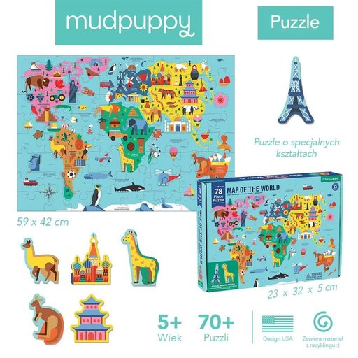Hachette Mudpuppy Map Of The World