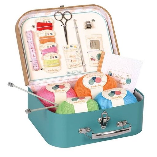 MOULIN ROTY SUITCASE - SEWING AND KNITTING SET RECREATIONAL