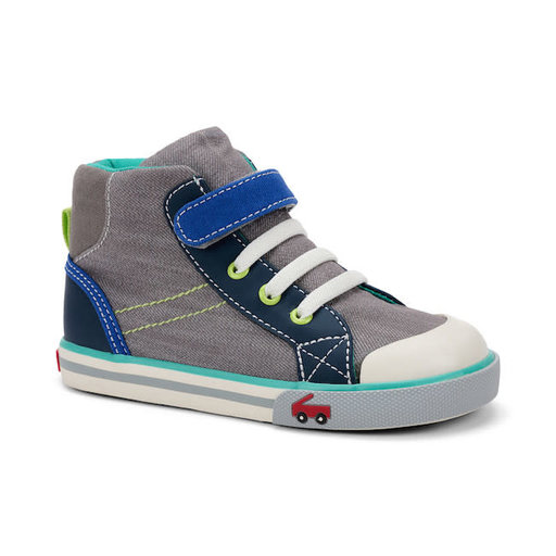 SEE KAI RUN Dane In Gray Denim/Blue Sneaker