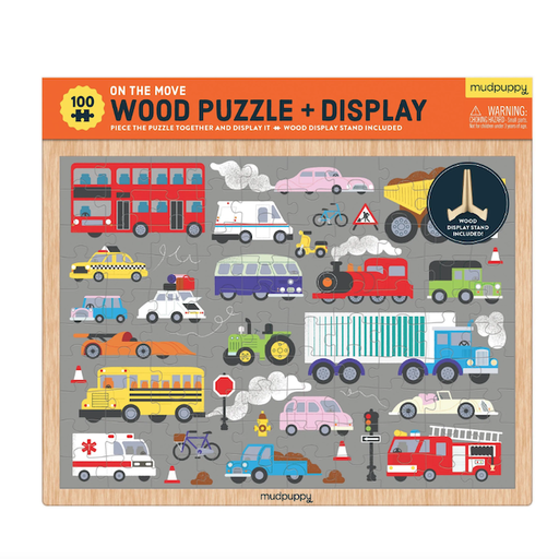 HACHETTE MUDPUPPY ON THE MOVE 100 PIECE WOOD AND DISPLAY