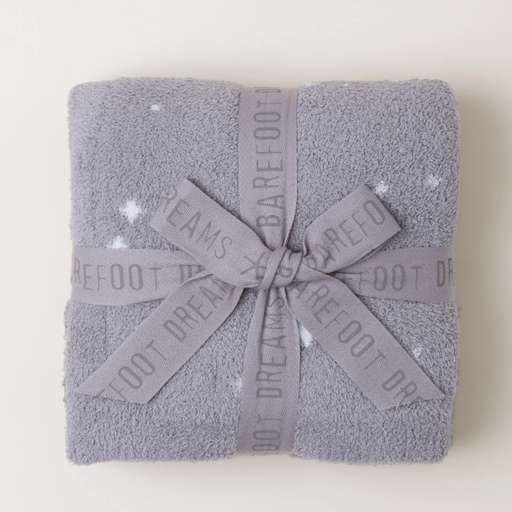 BAREFOOT DREAMS Cozychic Starry Blanket In Dove Gray