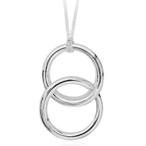 MOMMA'S JEWELS STERLING SILVER 2 RING NECKLACE