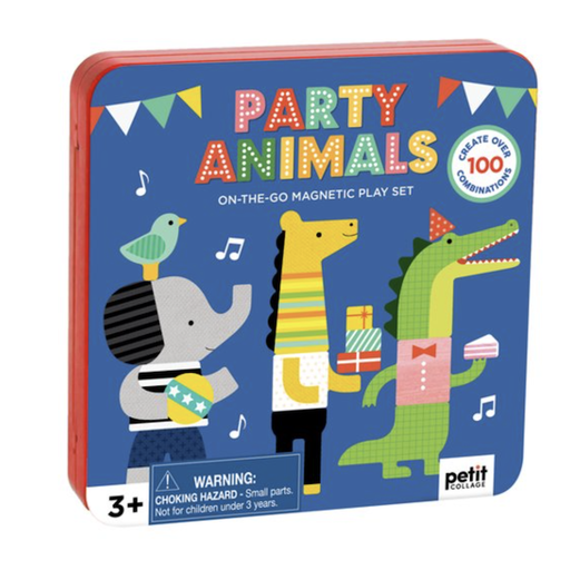 PETIT COLLAGE PARTY ANIMALS ON THE GO MAGNETIC PLAY SET