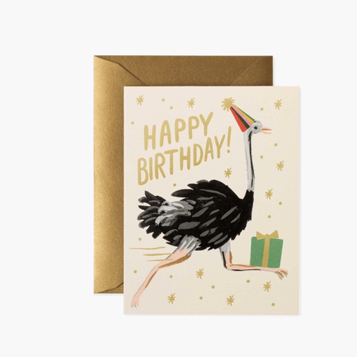 RIFLE PAPER CO Ostrich Birthday Card