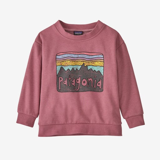 PATAGONIA Baby Lightweight Crew Sweatshirt :Fitz Roy Skies - Light Star Pink