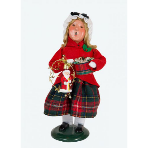 BYERS' CHOICE Glass Ornament Girl