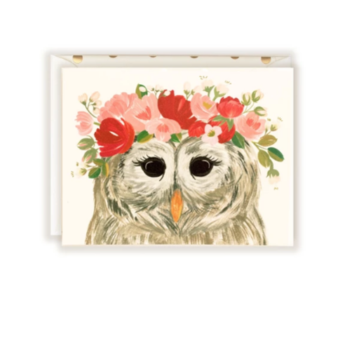 THE FIRST SNOW Lady Owl Card