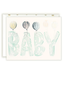 THE FIRST SNOW Foil Baby Aqua Letters Card