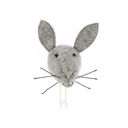 FIONA WALKER Big Single Grey Hare Coat Hook