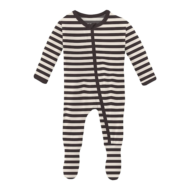 Buy Kickee Pants Jailhouse Rock Stripe Print Footie With Zipper For Your  Little Boy - Now! - Bellaboo