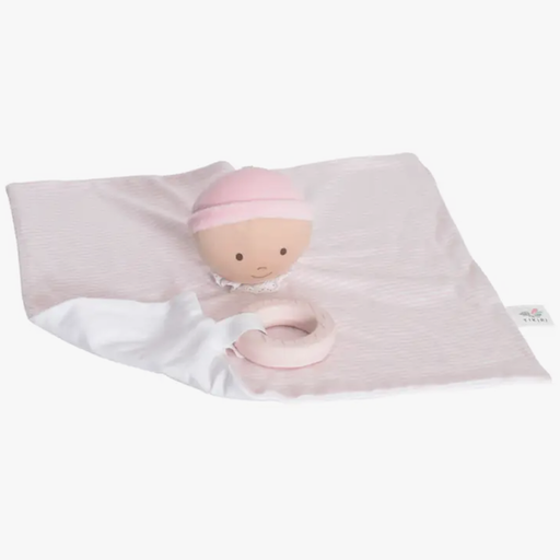 TIKIRI Cherub Baby Comforter With Teether In Pink