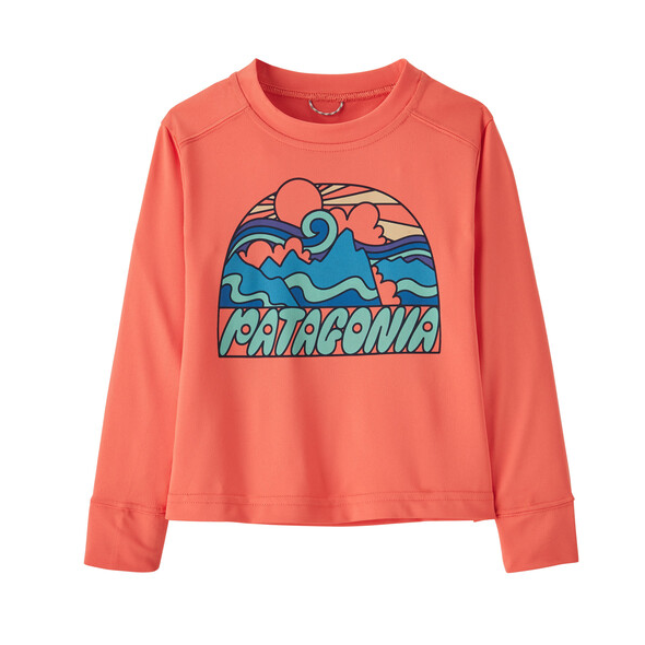 PATAGONIA BABY LONG-SLEEVED CAPILENE SILKWEIGHT T-SHIRT IN FITZ ROY RAYS