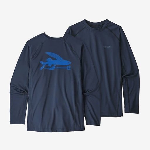 PATAGONIA Kids' Long Sleeved Silkweight Rashguard In Fly Fish