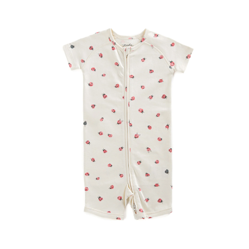 PEHR Short Sleeve Sleeper In Lucky Ladybug