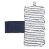PEHR STRIPED ON THE GO PORTABLE CHANGING PAD IN INK BLUE