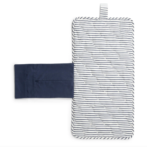 PEHR Striped On The Go Portable Changing Pad In Ink Blue