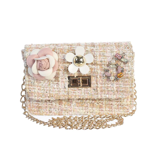 Tweed Purse: Nude