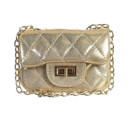 Plain Metallic Purse - Gold