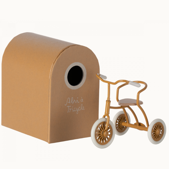 MAILEG Abri A Tricycle, Mouse - Ocher