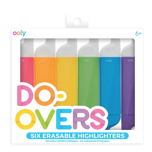 Only Do-Over Erasable Highlighters Set Of 6