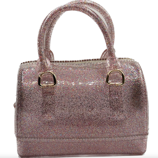 Carrying Kind Ruby Jelly Bag In Multi Sparkle With Charm