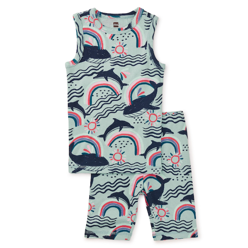 Tea Summer Nights Tank Pajamas In Rainbow Splash