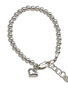 Cherished Moments, LLC Camry Sterling Silver Bracelet With Silver Bead And Puff Heart
