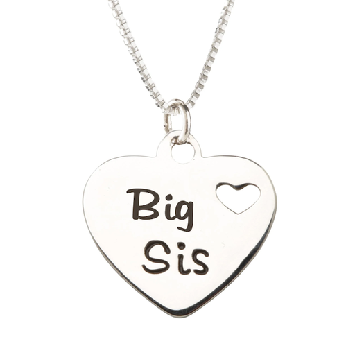 CHERISHED MOMENTS, LLC Big Sis Sterling Silver Charm Necklace