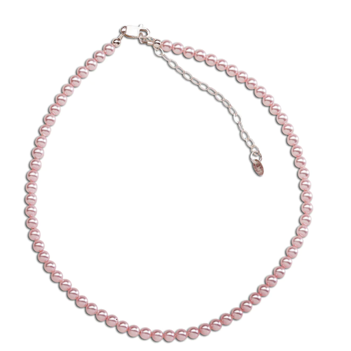 CHERISHED MOMENTS, LLC Jami Sterling Silver Pink Pearls  Necklace