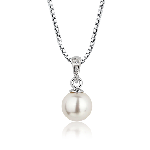 CHERISHED MOMENTS, LLC Sterling Silver Child'S White Pearl Necklace