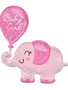 Baby Girl Elephant Shape Balloon 31"