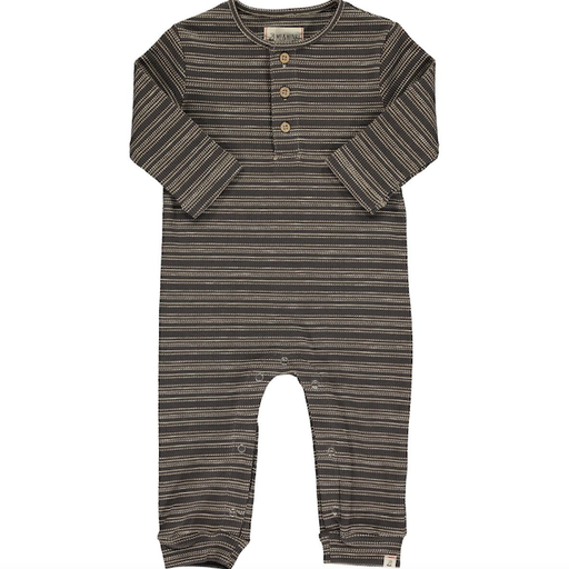 ME & HENRY Mason Rib Romper In Tan/Brown