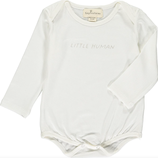 TINY VICTORIES JUST FOR BABY-LITTLE HUMAN ONESIE
