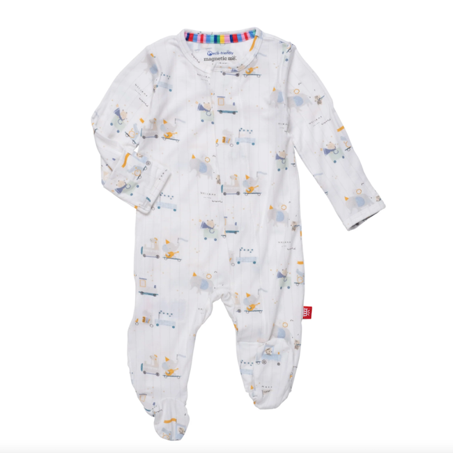 Welcome Wagon Organic Cotton Magnetic Footie Adorable