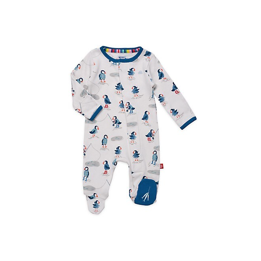MAGNETIC ME Stud Puffin Organic Cotton Footie