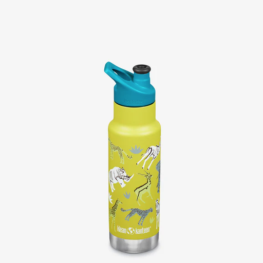 KLEAN KANTEEN 12Oz Classic Kid's Insulated Water Bottle With Sport Cap In Safari