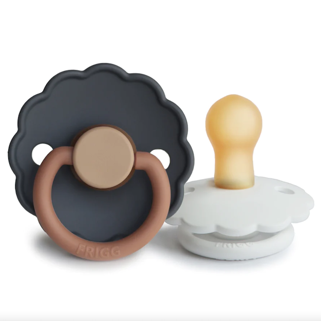 FRIGG DAISY NATURAL RUBBER BABY PACIFIER - 2PACK - Bellaboo