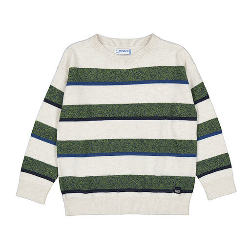 MAYORAL USA Stripes Sweater In Green