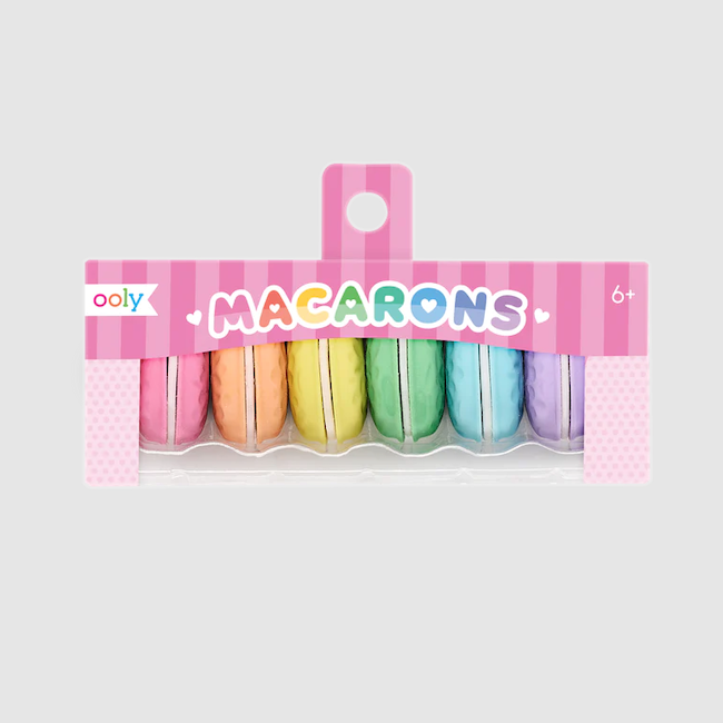 OOLY Macarons Vanilla Scented Erasers - Set Of 6 - Bellaboo