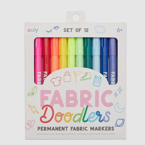 OOLY Fabric Doodlers Markers - Set Of 12