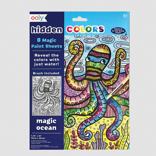 OOLY Hidden Colors Magic Paint Sheets - Magic Ocean