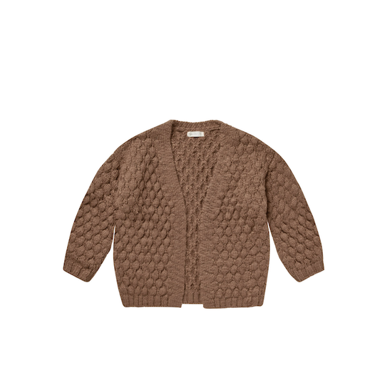 RYLEE & CRU Bubble Knit Cardigan In Cedar