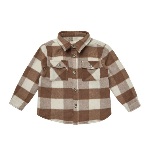 RYLEE & CRU Plaid Shacket In Cedar