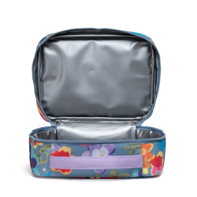 POP QUIZ LUNCH BOX LITTLE HERSCHEL IN PAPER FLOWERS FADED DENIM - Bellaboo