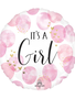 Watercolor Baby Girl Balloon 17"