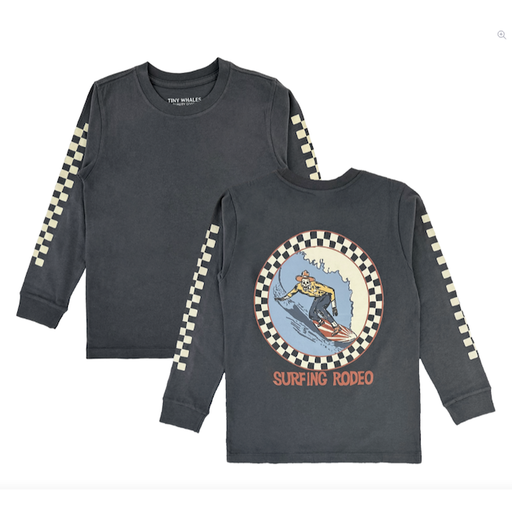 TINY WHALES Surfing Rodeo Long Sleeve Tee