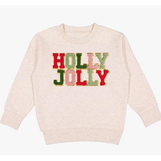 SWEET WINK Holly Jolly Patch Christmas Sweatshirt