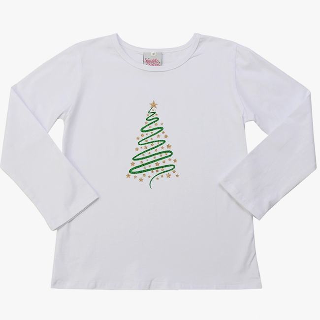 COUTURE CLIPS Christmas Tree Long Sleeve Tee