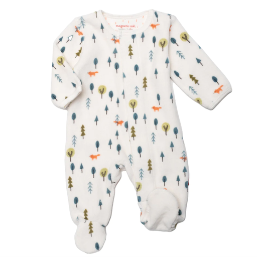 MAGNETIC ME FOREST BABY VELOUR MAGNETIC PARENTS FAVORITE FOOTIE