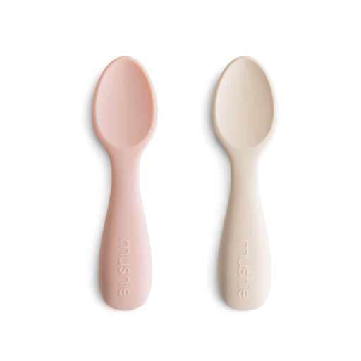 MUSHIE Silicone Toddler Starter Spoons-2 Pack